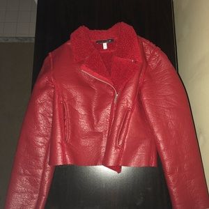 Byblos Milan Rare Red Genuine Leather Jacket